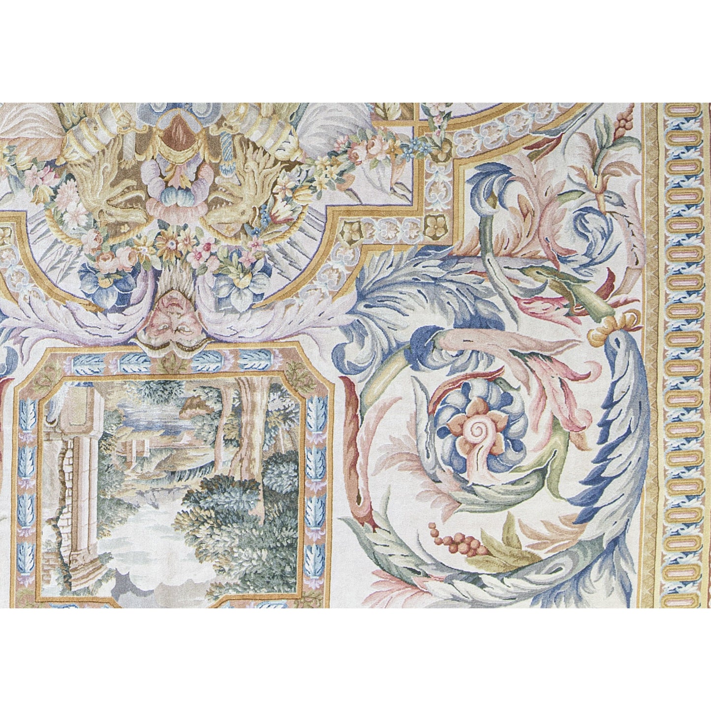 RENAISSANCE SAVONNERIE S155I IVORY / BLACK 11'10" X 18'1"