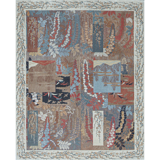 RENAISSANCE SAVONNERIE SAV97 BROWN / BEIGE 5'9" X 7'1"