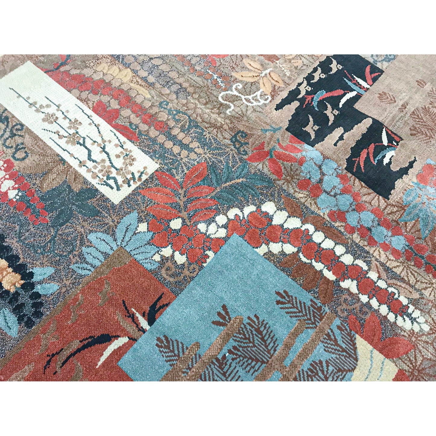 RENAISSANCE SAVONNERIE SAV97 BROWN / BEIGE 5'9" X 7'1"
