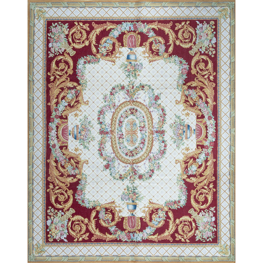 RENAISSANCE SAVONNERIE S195R IVORY / RED 8' X 10'