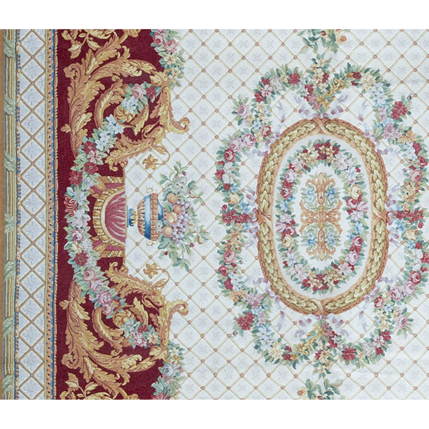 RENAISSANCE SAVONNERIE S195R IVORY / RED 8' X 10'