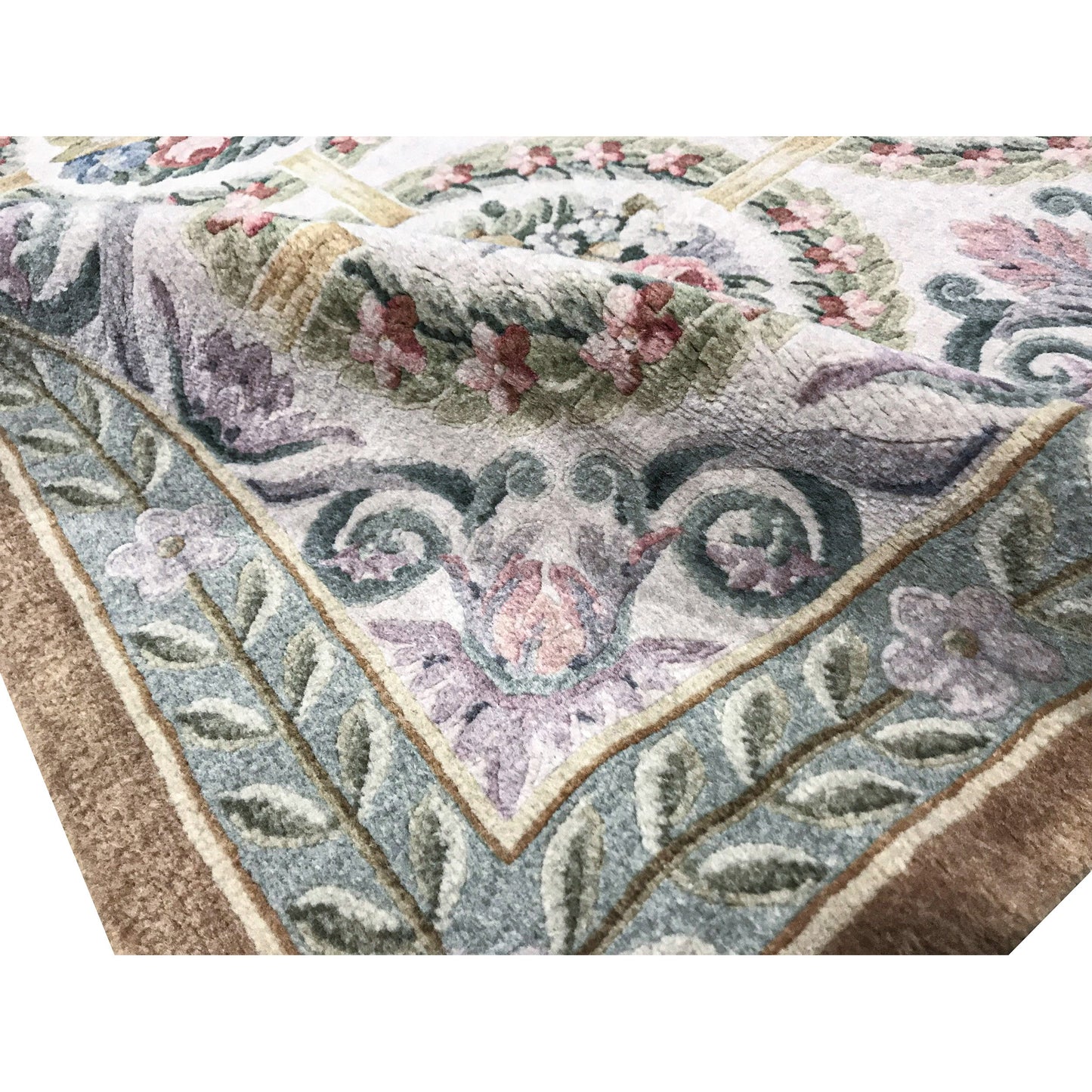RENAISSANCE SAVONNERIE S-188 IVORY / GREEN 4' X 8'1"