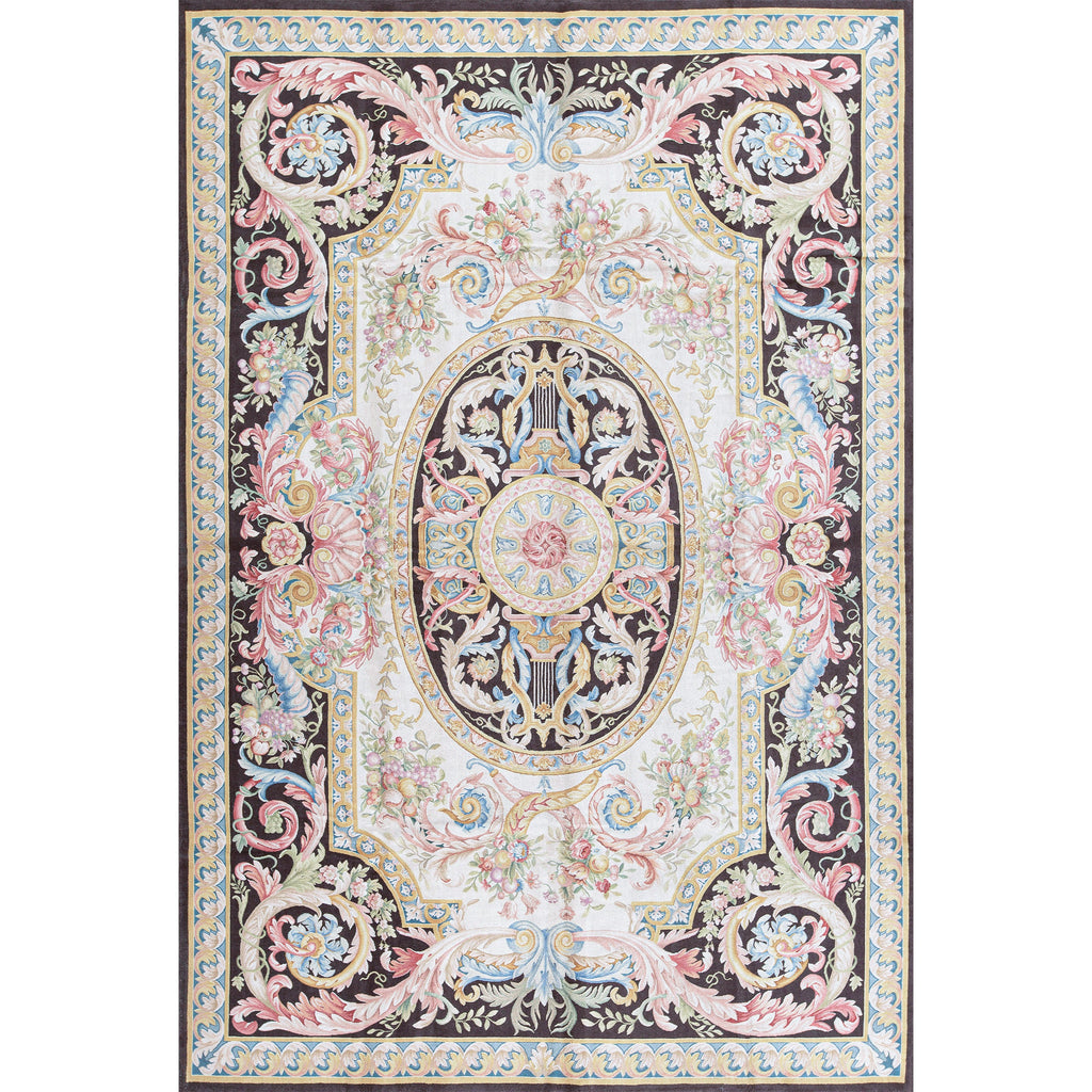RENAISSANCE SAVONNERIE SAV25 IVORY / BROWN 11'1" X 16'2"