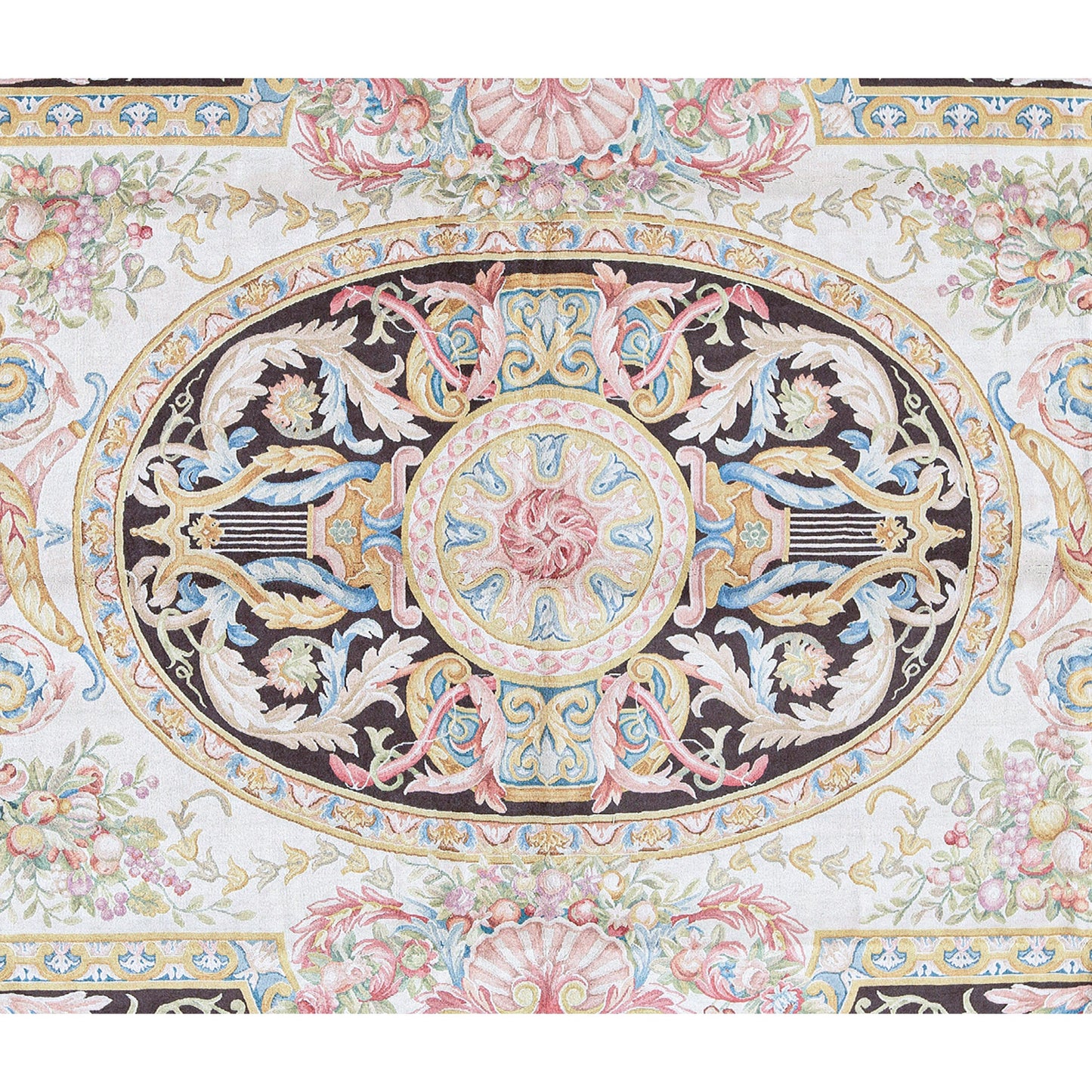 RENAISSANCE SAVONNERIE SAV25 IVORY / BROWN 11'1" X 16'2"