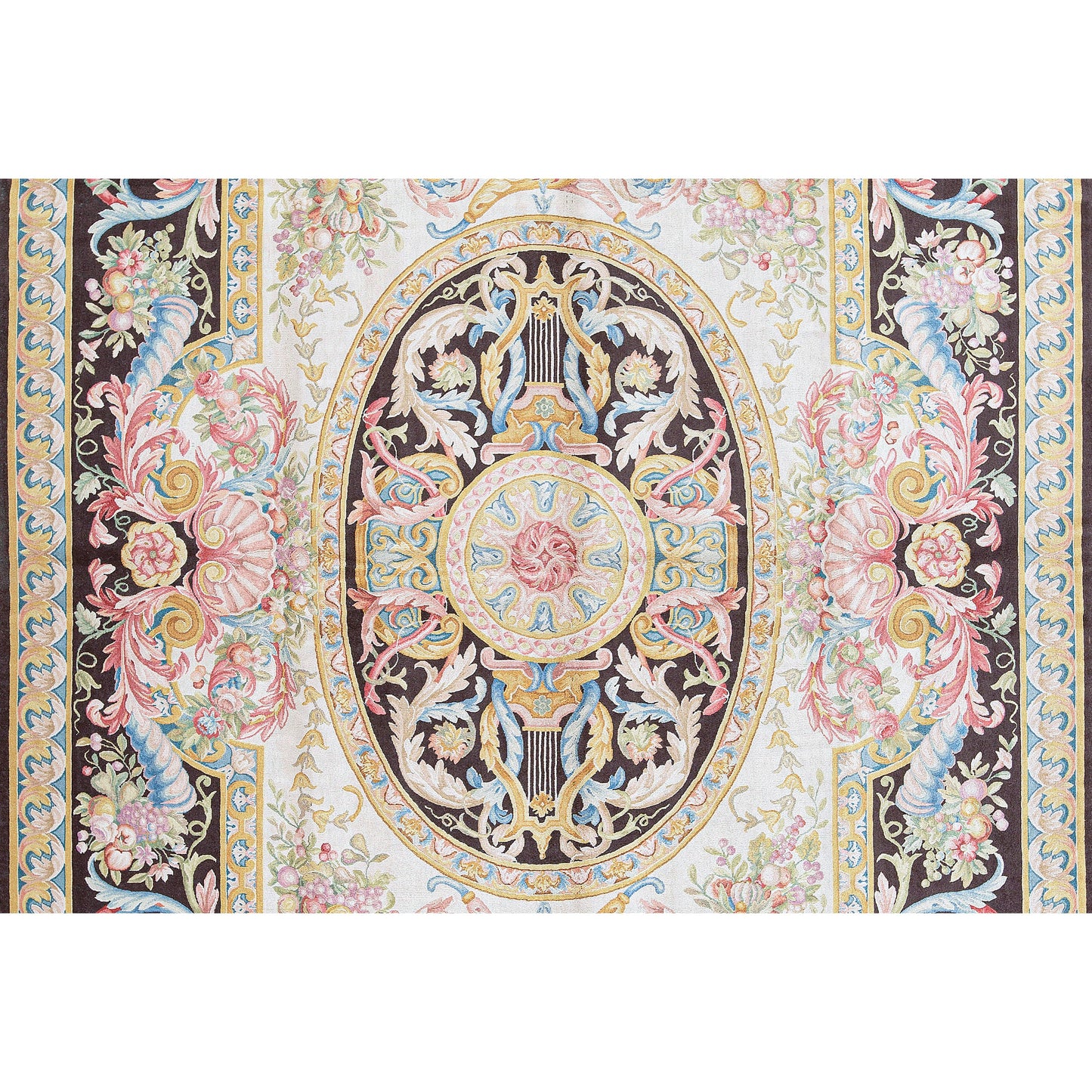 RENAISSANCE SAVONNERIE SAV25 IVORY / BROWN 11'1" X 16'2"