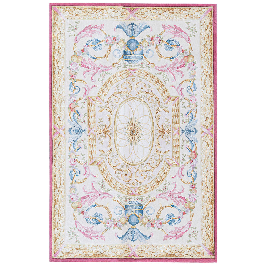 RENAISSANCE SAVONNERIE S-11R IVORY / RED 6' X 9'1"
