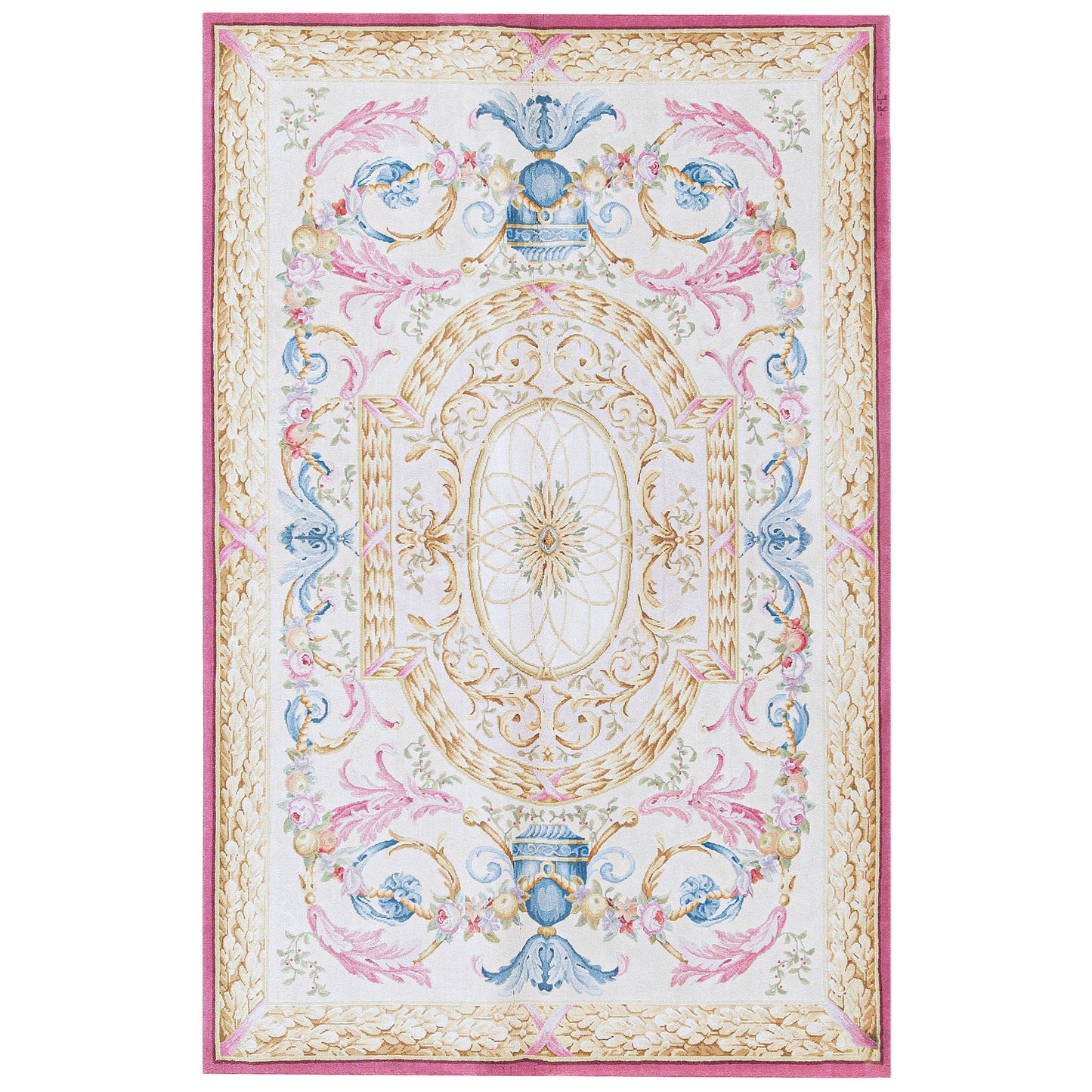 RENAISSANCE SAVONNERIE S-11R IVORY / RED 6' X 9'1"