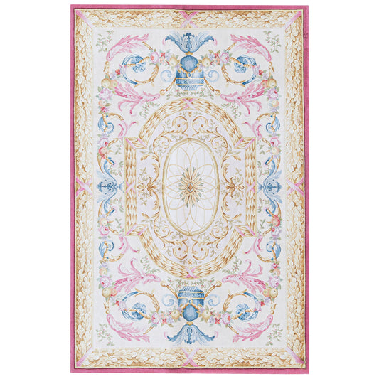 RENAISSANCE SAVONNERIE S-11R IVORY / RED 6' X 9'1"