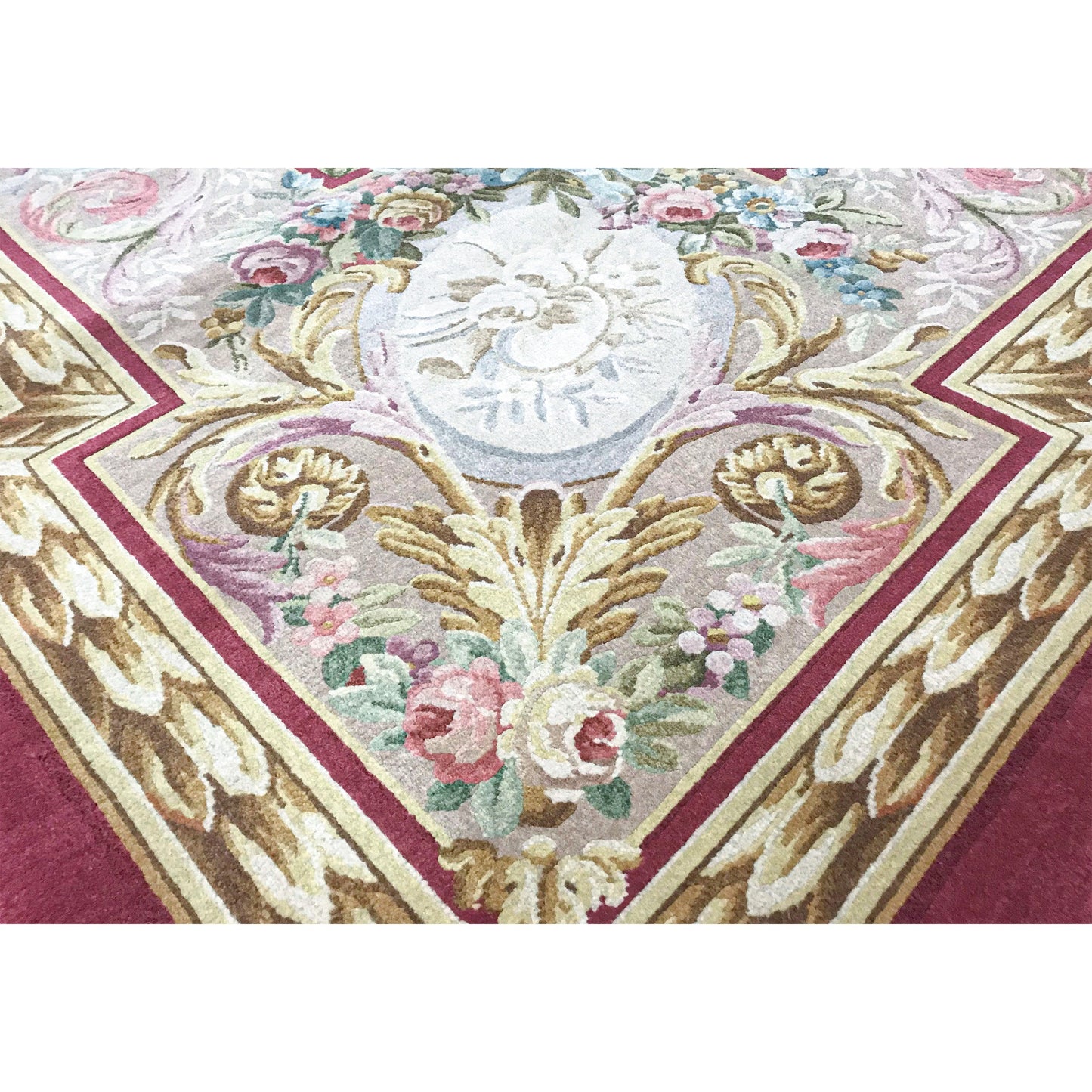 RENAISSANCE SAVONNERIE SAV-3 IVORY / PEACH 9'9" X 14'