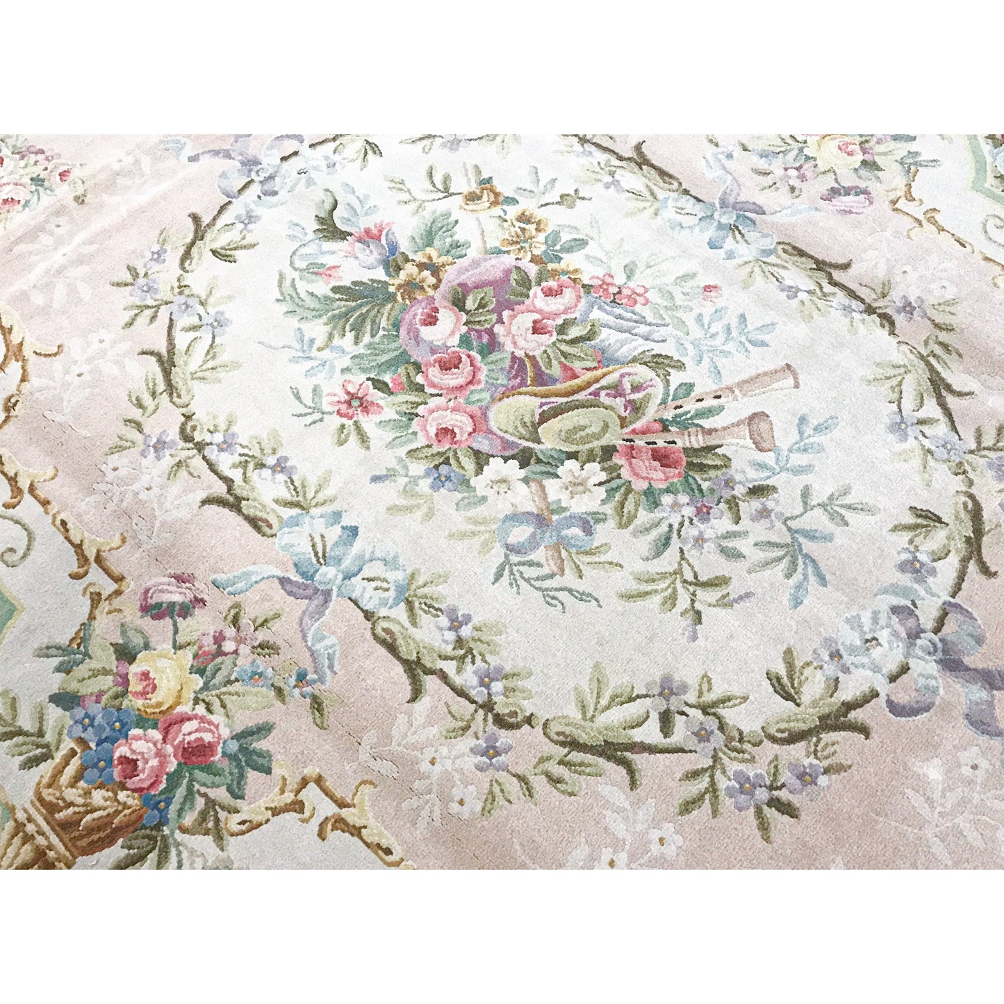 RENAISSANCE SAVONNERIE SAV-3 IVORY / PEACH 9'9" X 14'