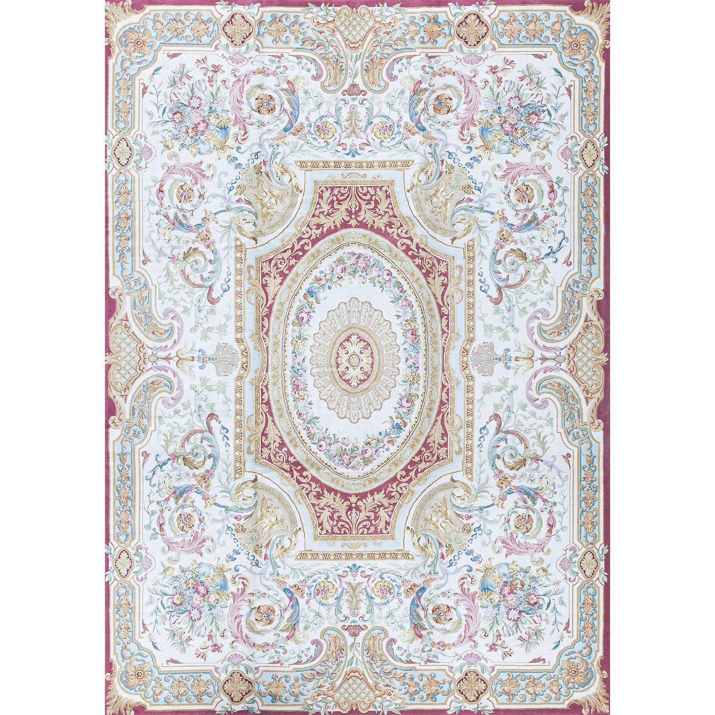 RENAISSANCE SAVONNERIE S236R IVORY / RED 10' X 14'1"