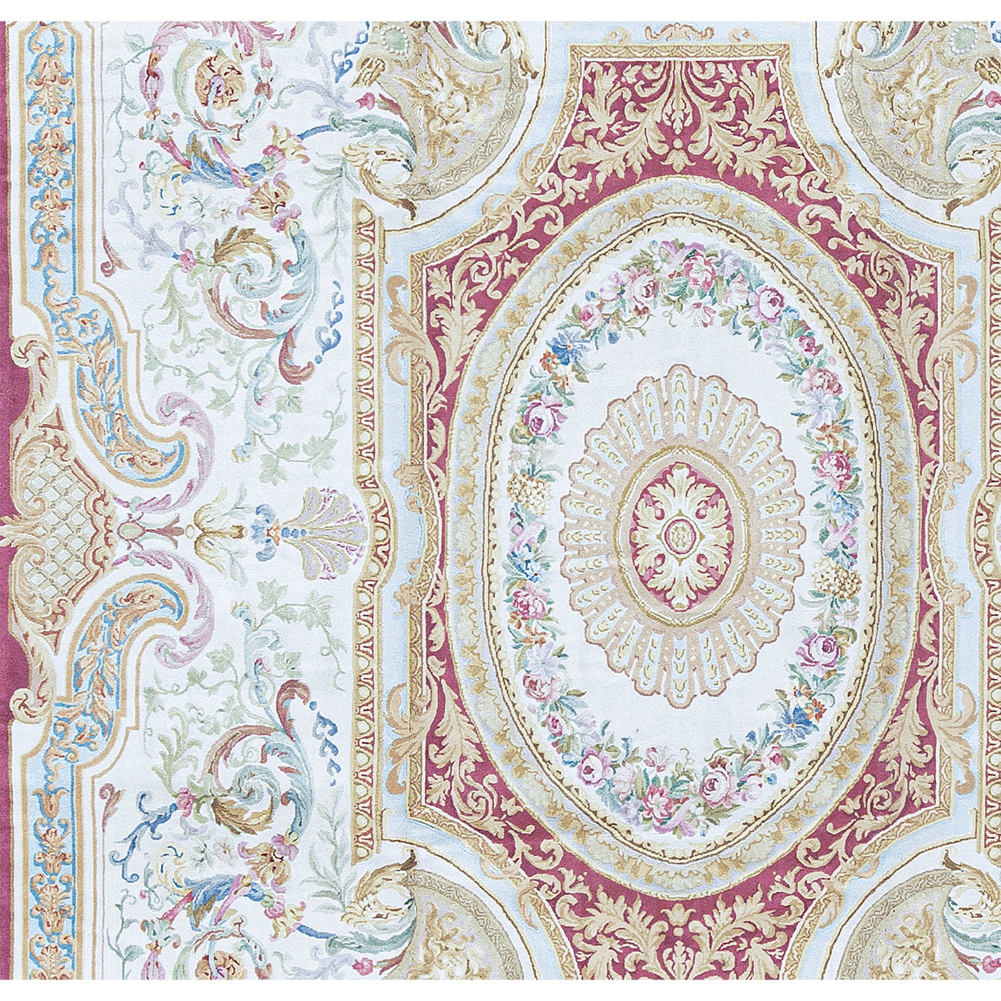 RENAISSANCE SAVONNERIE S236R IVORY / RED 10' X 14'1"