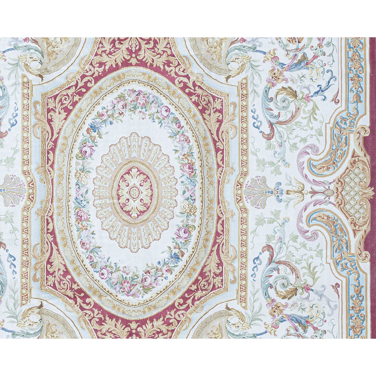 RENAISSANCE SAVONNERIE S236R IVORY / RED 10' X 14'1"