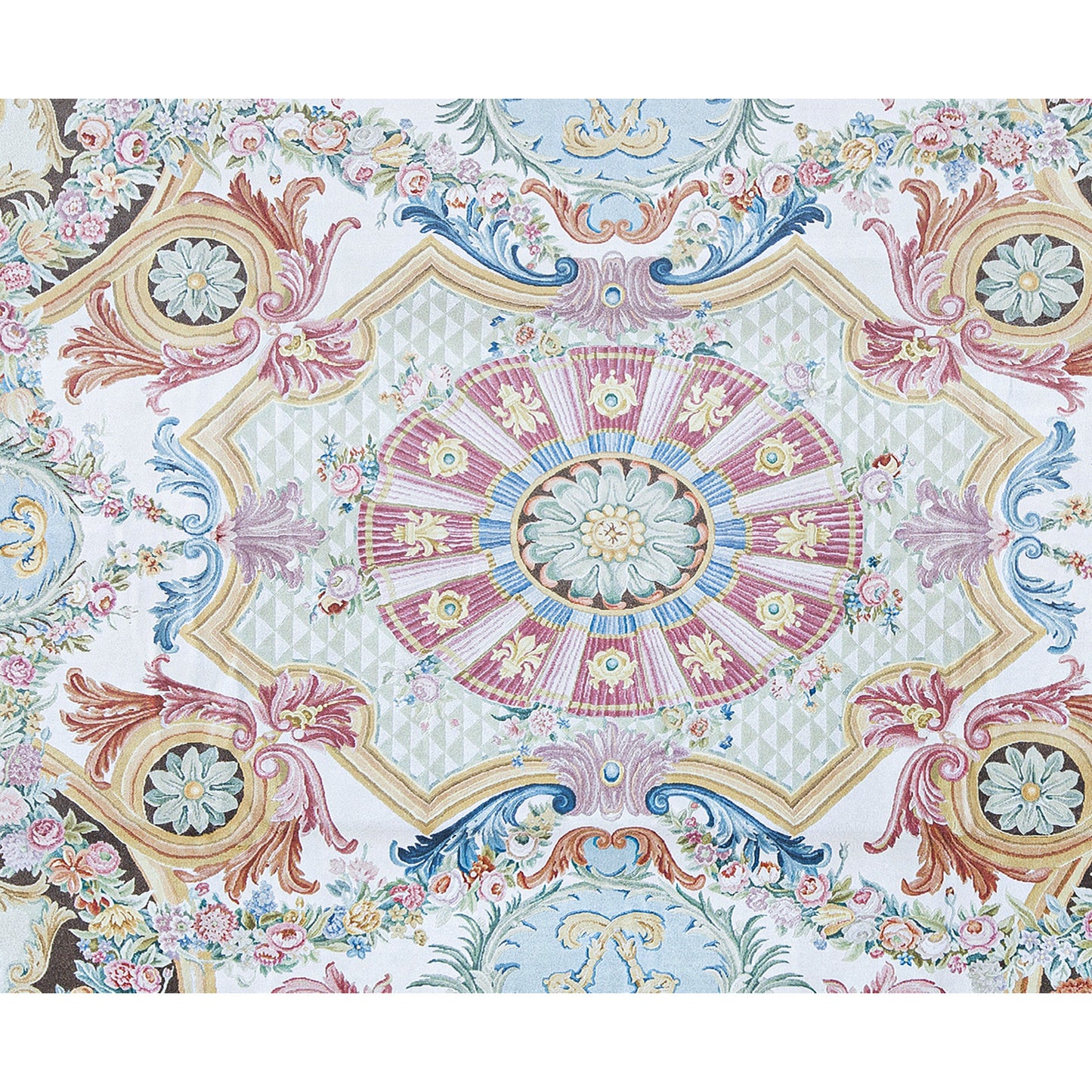 RENAISSANCE SAVONNERIE S-163 IVORY / BROWN 10'1" X 14'