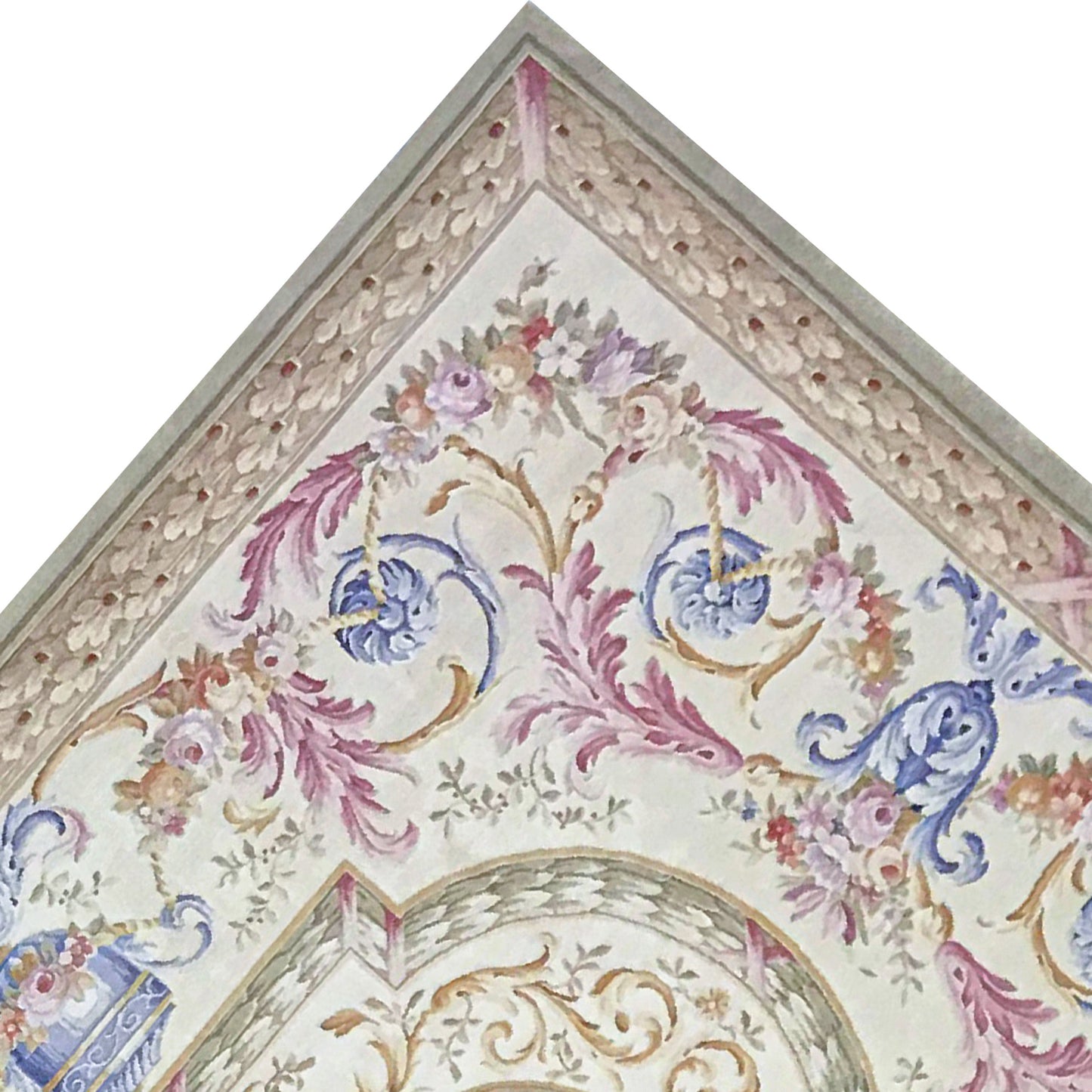 RENAISSANCE SAVONNERIE S-11G BEIGE / GREEN 9' X 12'