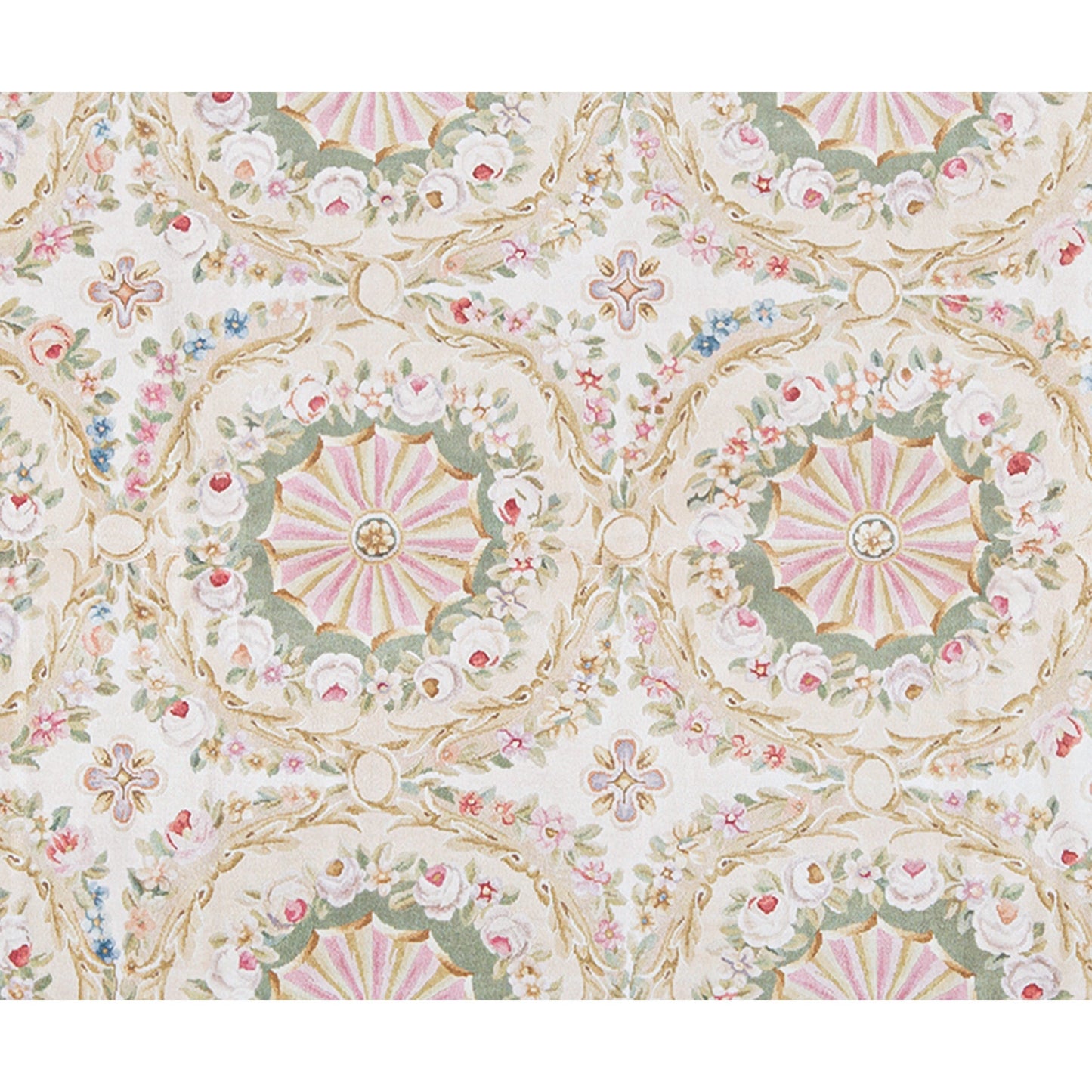 RENAISSANCE SAVONNERIE S-158 IVORY / GREEN 7'5" X 10'