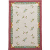 RENAISSANCE SAVONNERIE S-7-- IVORY, ROSE 6' X 9'1"