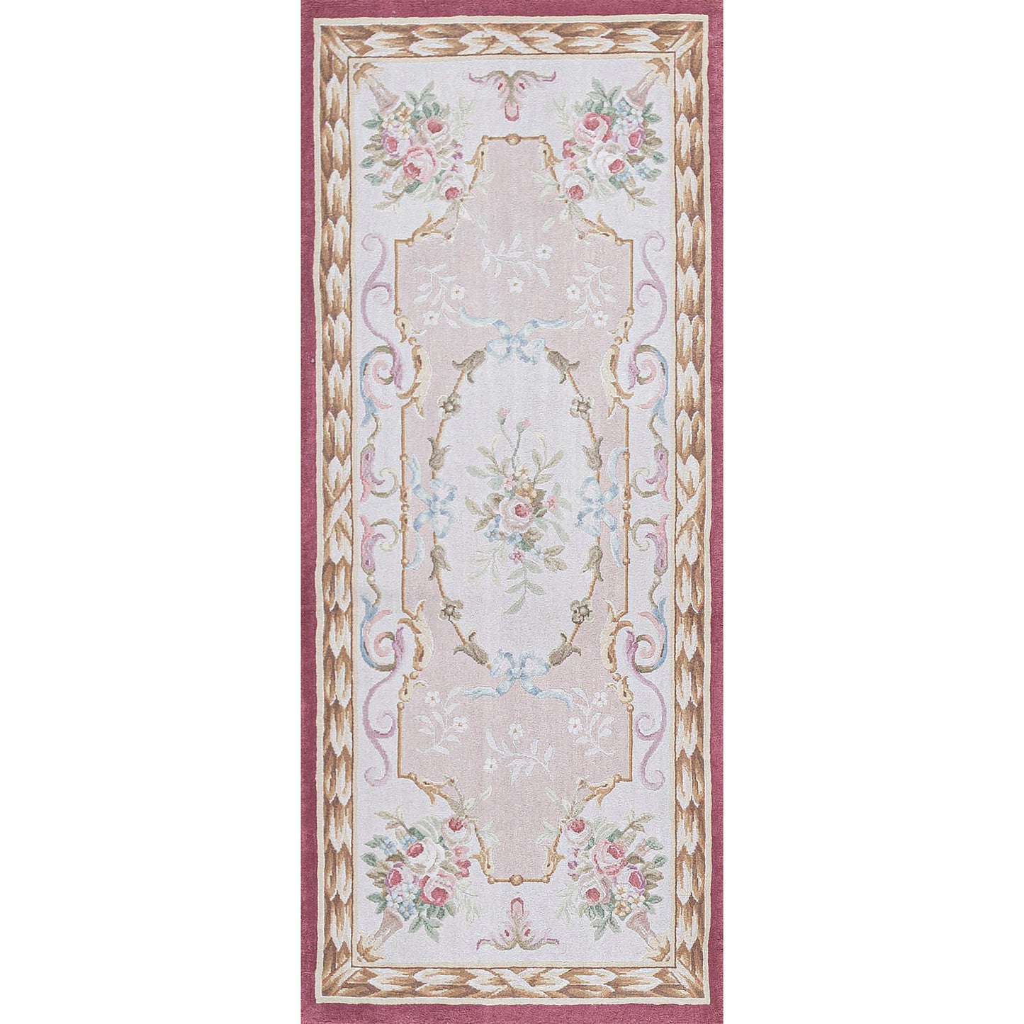 RENAISSANCE SAVONNERIE SAV-3 IVORY / RED 3' X 7'1"