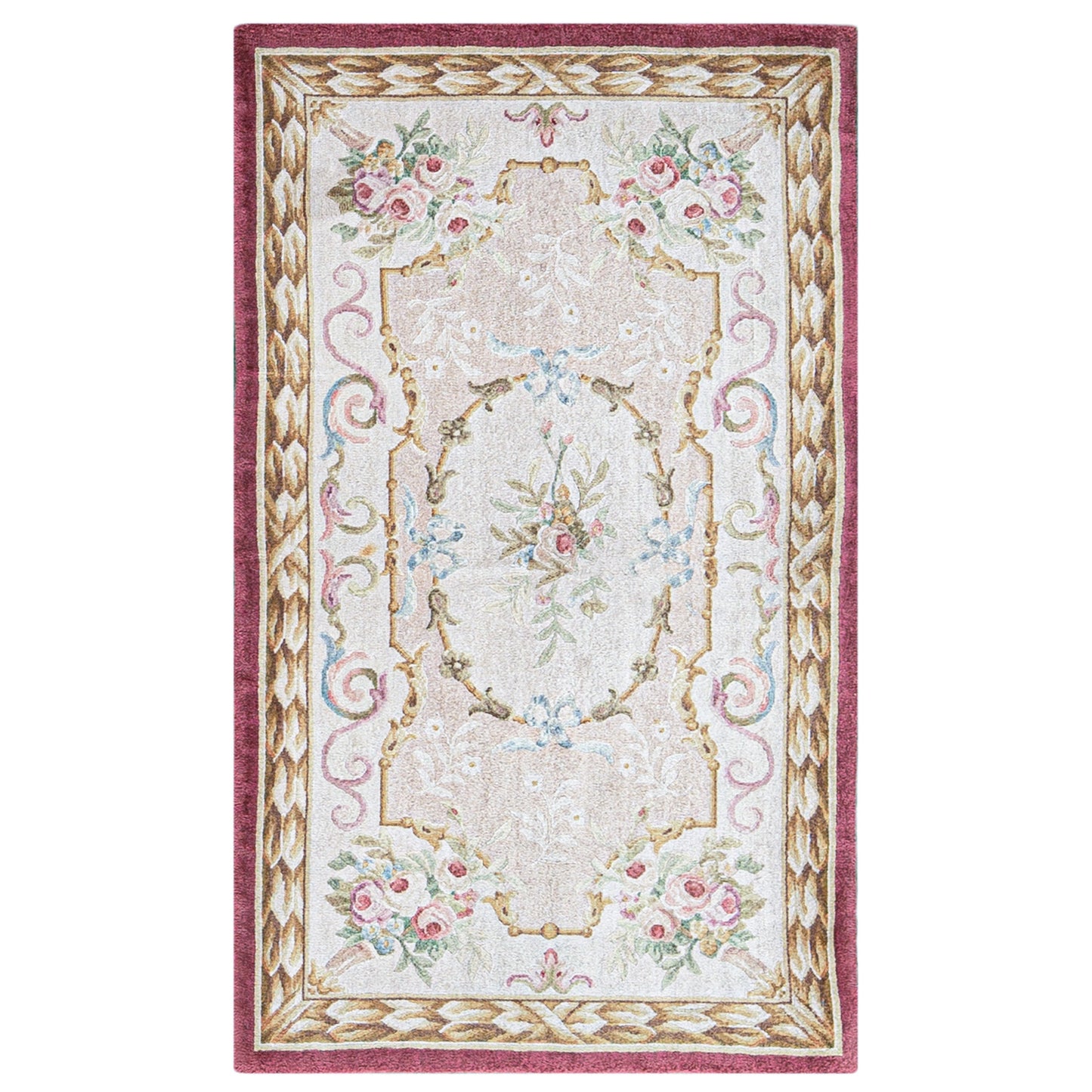 RENAISSANCE SAVONNERIE SAV-3 PEACH / RED 3' X 5'