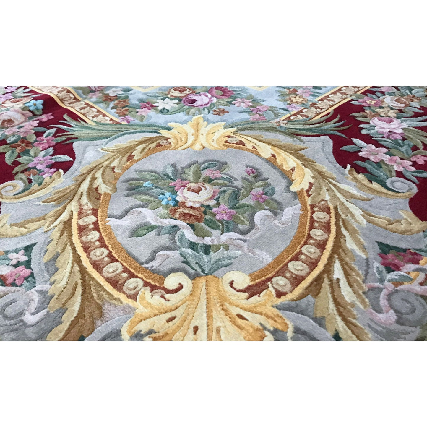 RENAISSANCE SAVONNERIE S-186 IVORY / RED 10'1" X 14'1"