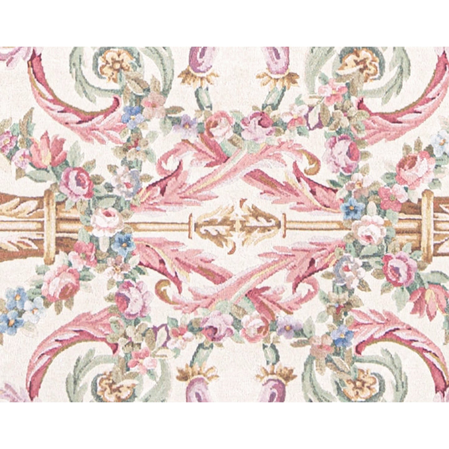 RENAISSANCE SAVONNERIE S-240 IVORY / GREEN 3'6" X 5'