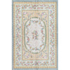 RENAISSANCE SAVONNERIE S-72- IVORY / LIGHT GREEN 6'1" X 9'1"