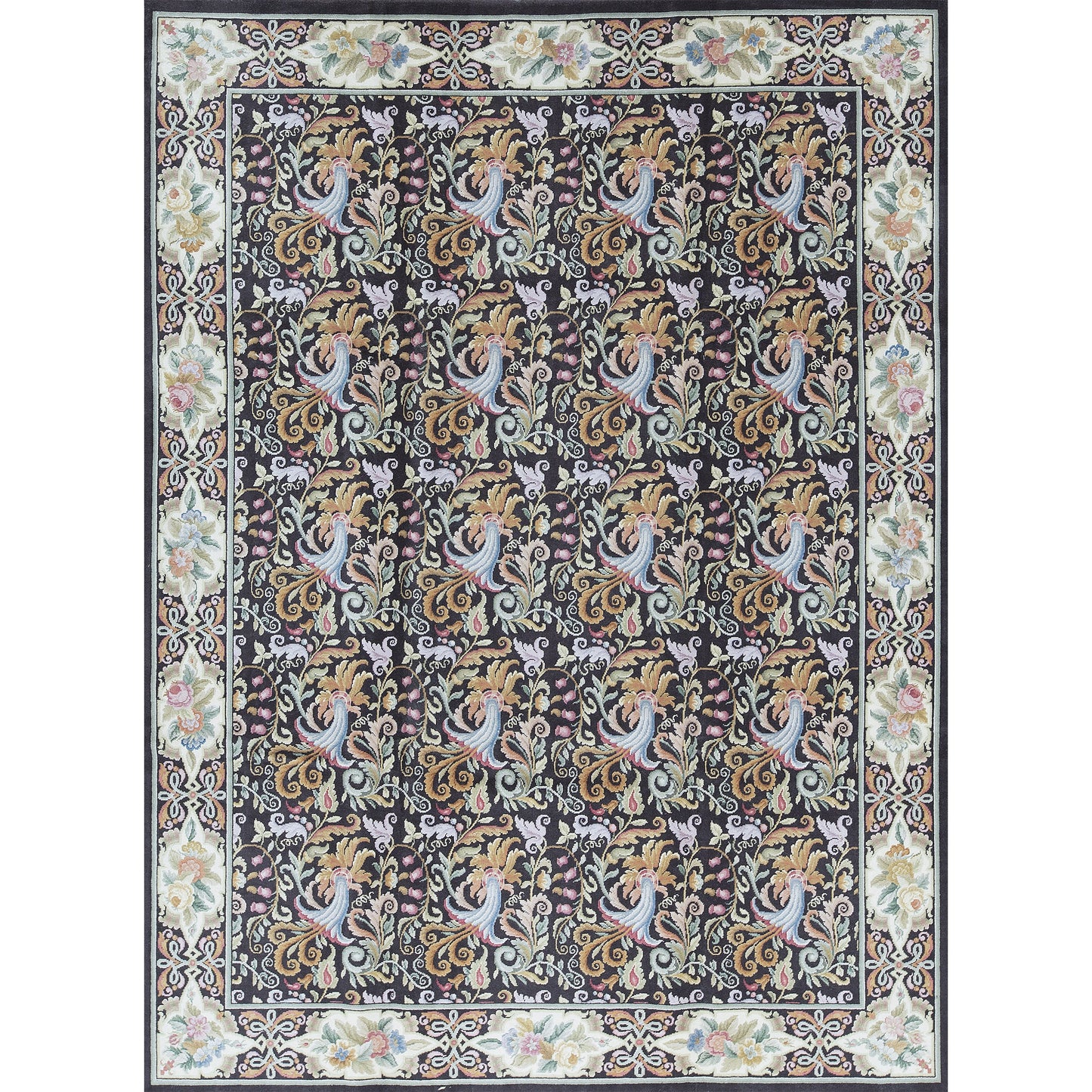 RENAISSANCE SAVONNERIE S-78B BROWN / IVORY 9' X 12'1"