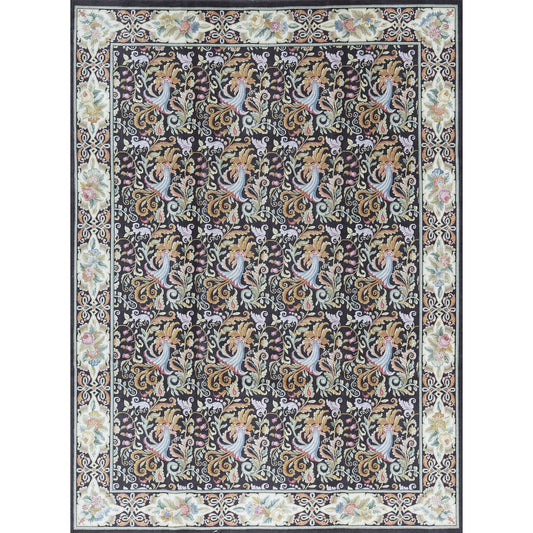 RENAISSANCE SAVONNERIE S-78B BROWN / IVORY 9' X 12'1"