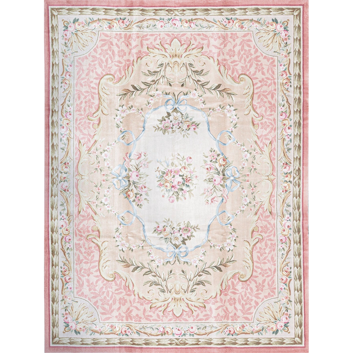 RENAISSANCE SAVONNERIE SAV87 BEIGE / ROSE 9' X 12'2"