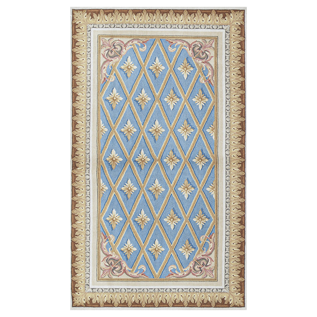 RENAISSANCE SAVONNERIE S-136 BLUE / GOLD 3'6" X 6'