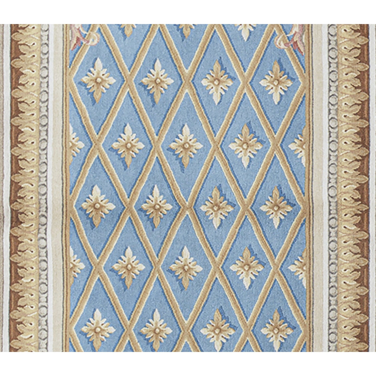 RENAISSANCE SAVONNERIE S-136 BLUE / GOLD 3'6" X 6'