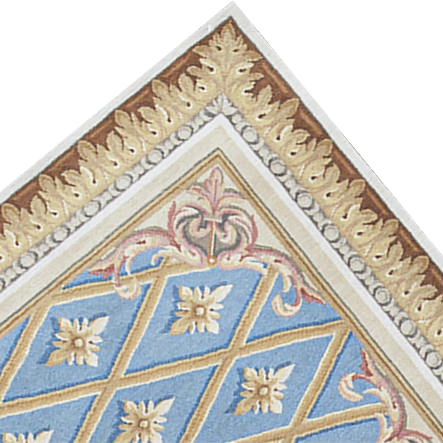 RENAISSANCE SAVONNERIE S-136 BLUE / GOLD 3'6" X 6'