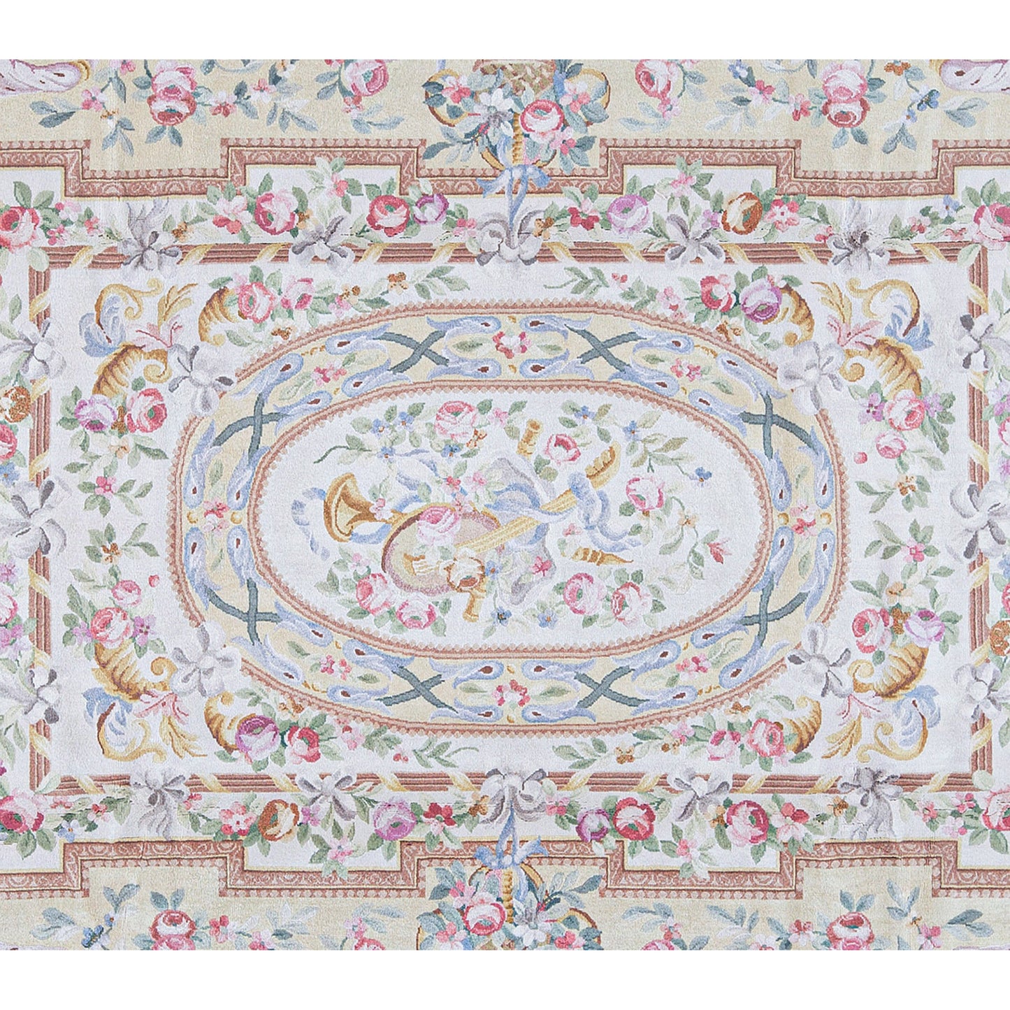 RENAISSANCE SAVONNERIE SAV27 IVORY / GOLD 9' X 12'