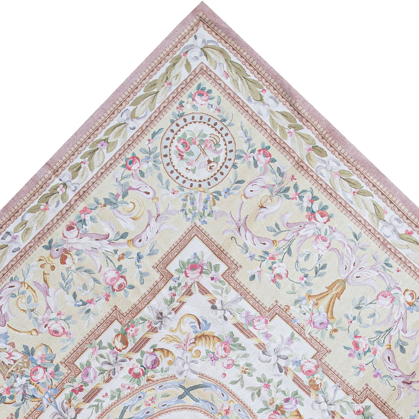 RENAISSANCE SAVONNERIE SAV27 IVORY / GOLD 9' X 12'