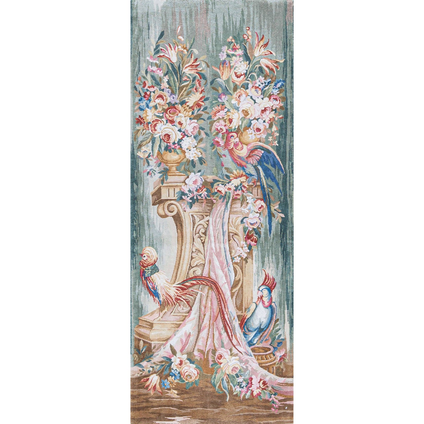 RENAISSANCE SAVONNERIE S172A GREEN 2'8" X 7'3"