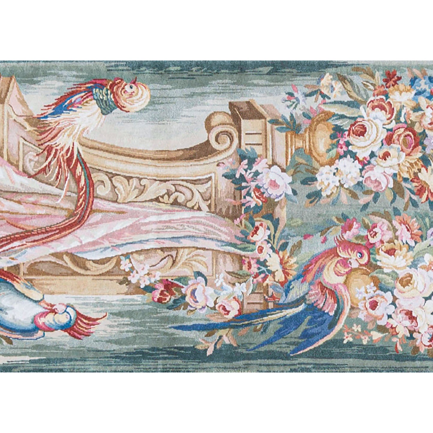 RENAISSANCE SAVONNERIE S172A GREEN 2'8" X 7'3"