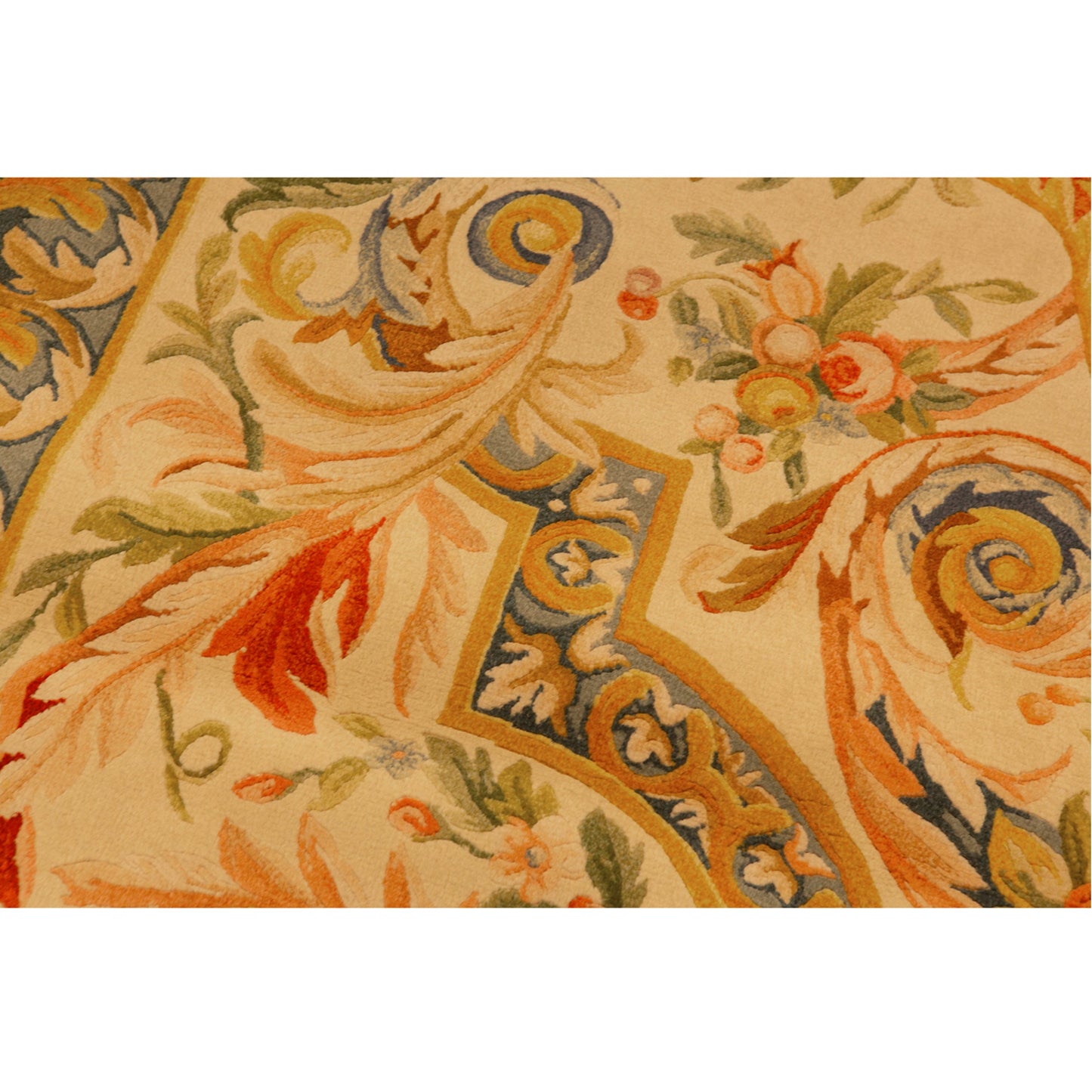 RENAISSANCE SAVONNERIE S-25- IVORY / BLUE 9' X 12'1"