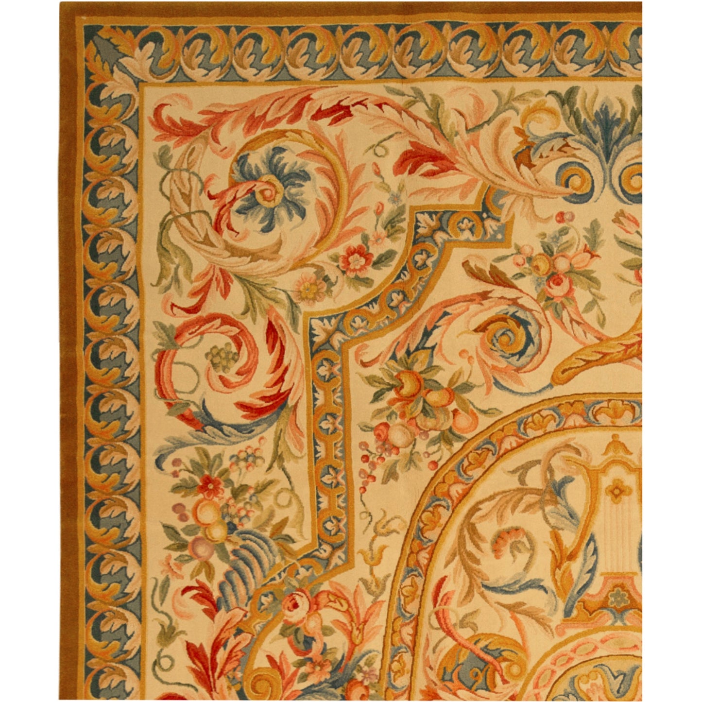 RENAISSANCE SAVONNERIE S-25- IVORY / BLUE 9' X 12'1"