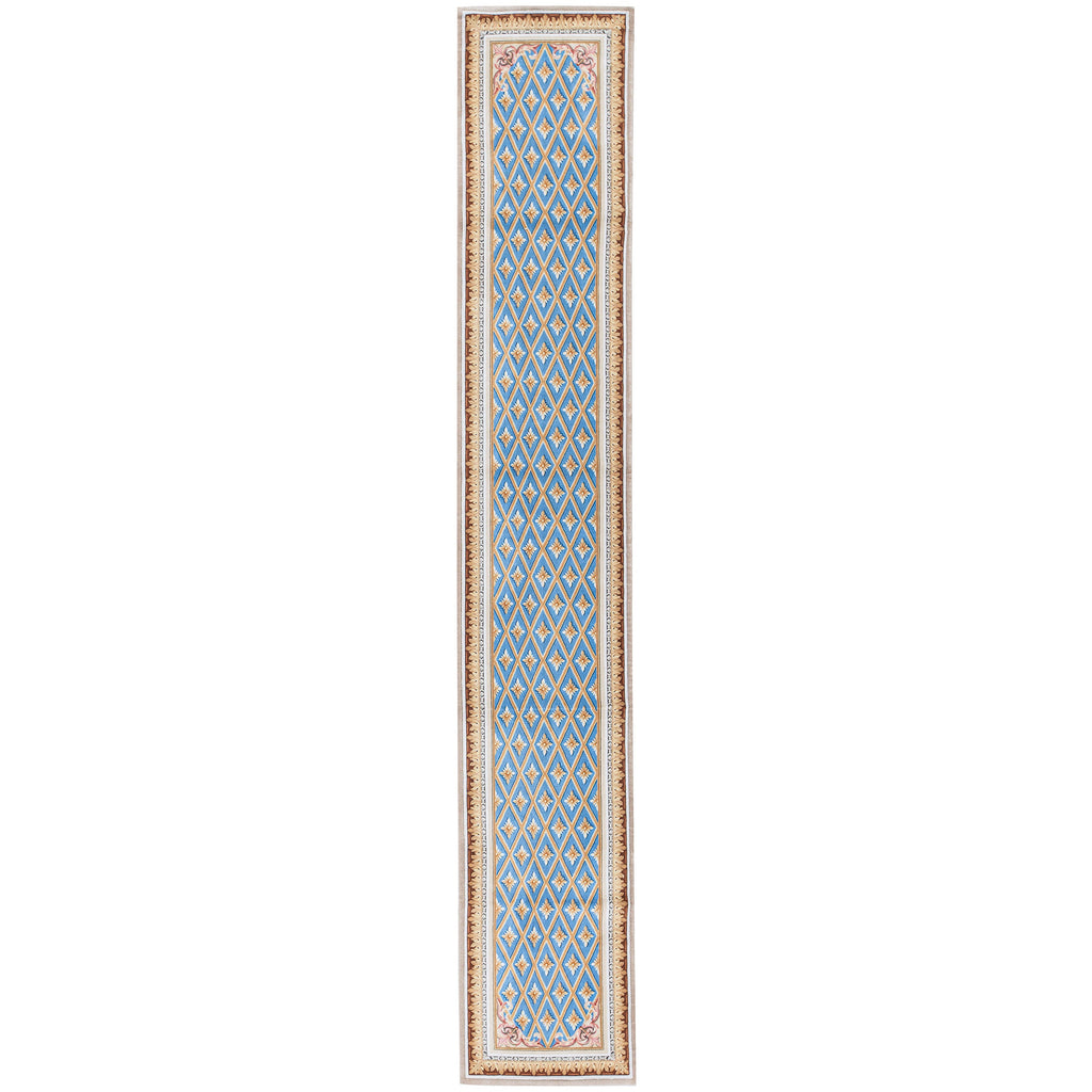 RENAISSANCE SAVONNERIE S-136 BLUE / IVORY 3'1" X 18'