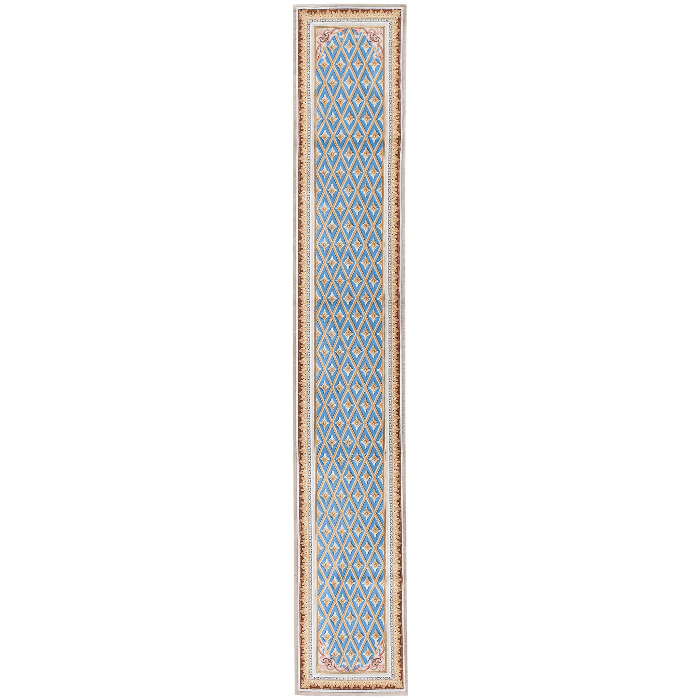 RENAISSANCE SAVONNERIE S-136 BLUE / IVORY 3'1" X 18'