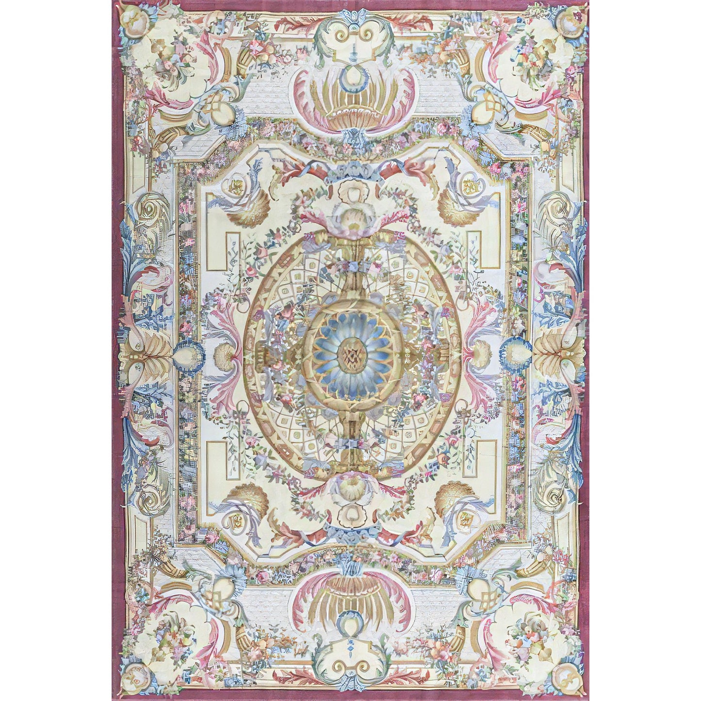 RENAISSANCE SAVONNERIE S-114 BEIGE / ROSE 11' X 16'1"