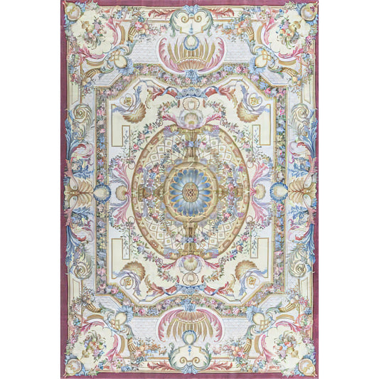 RENAISSANCE SAVONNERIE S-114 BEIGE / ROSE 11' X 16'1"