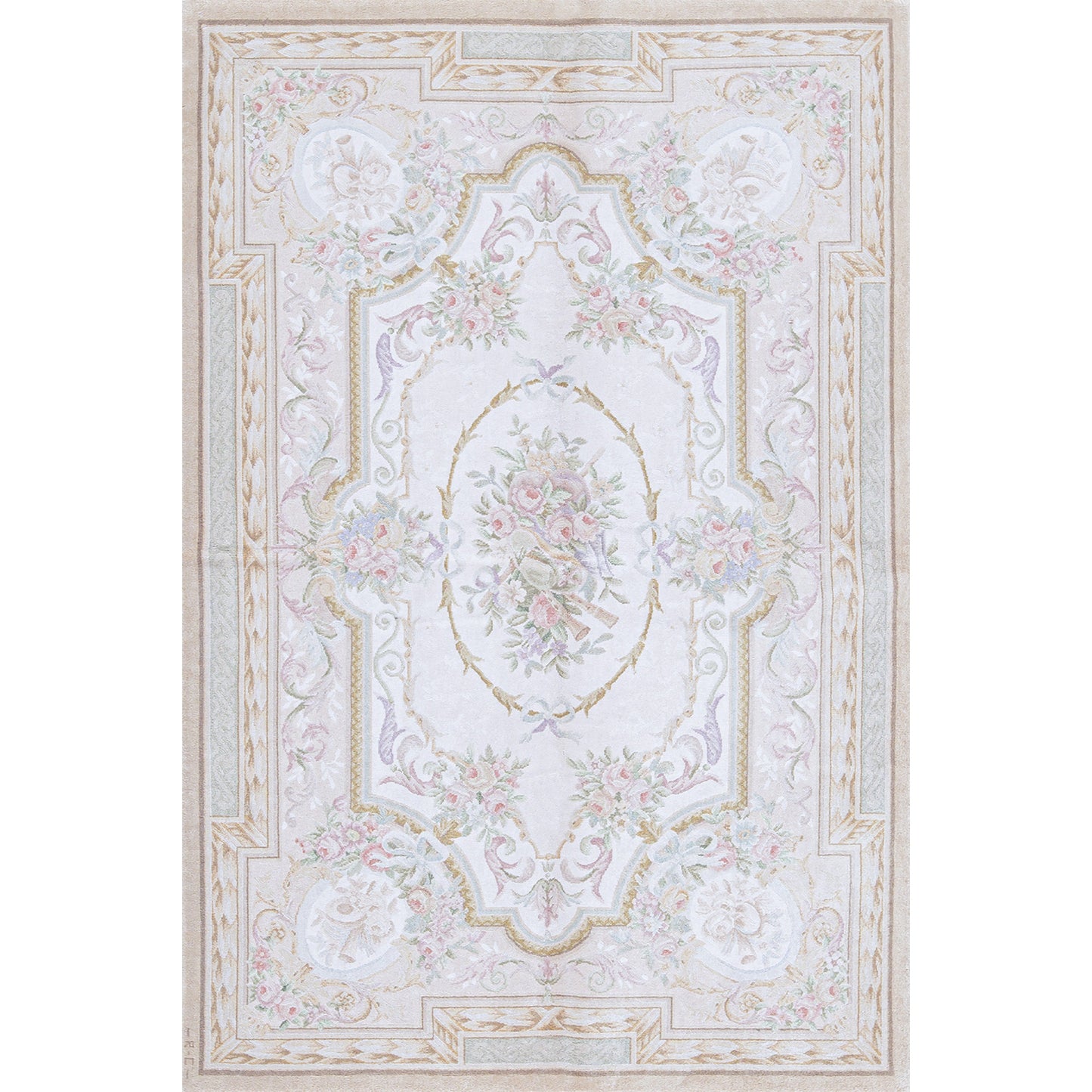 RENAISSANCE SAVONNERIE S-3-I IVORY / PEACH 6' X 9'