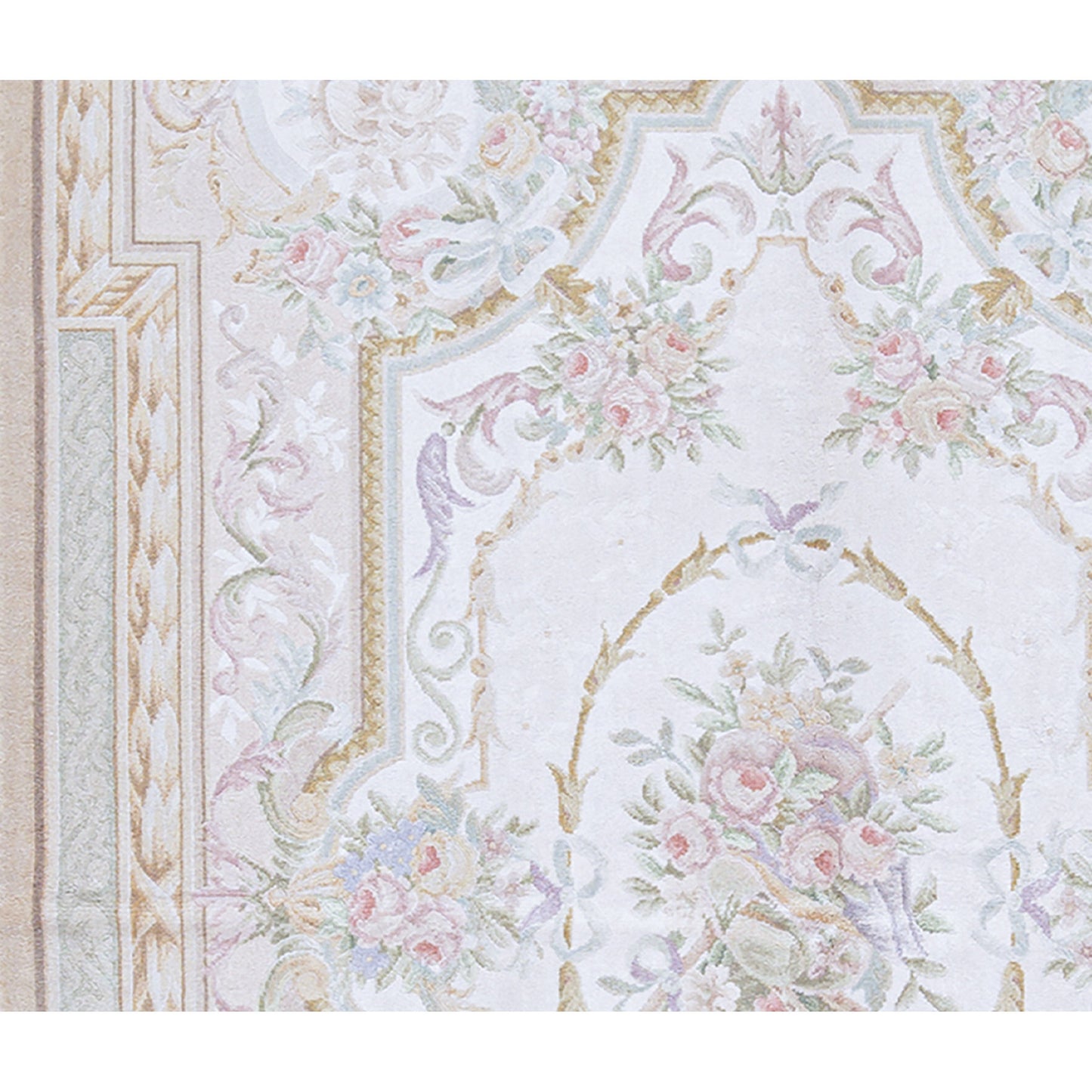 RENAISSANCE SAVONNERIE S-3-I IVORY / PEACH 6' X 9'