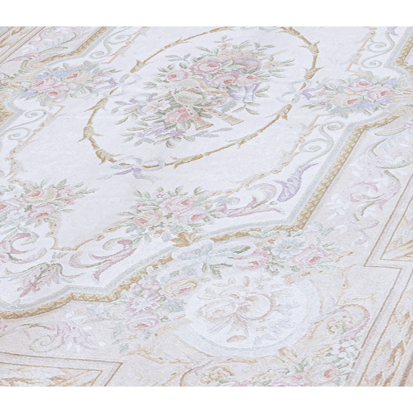 RENAISSANCE SAVONNERIE S-3-I IVORY / PEACH 6' X 9'