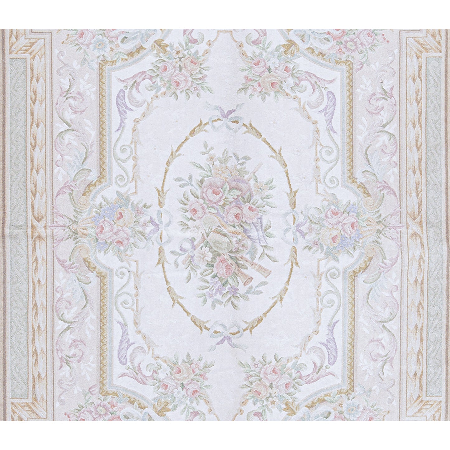RENAISSANCE SAVONNERIE S-3-I IVORY / PEACH 6' X 9'