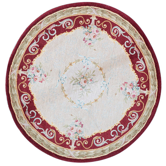 RENAISSANCE SAVONNERIE S-3RS IVORY / RED 5' X 5'