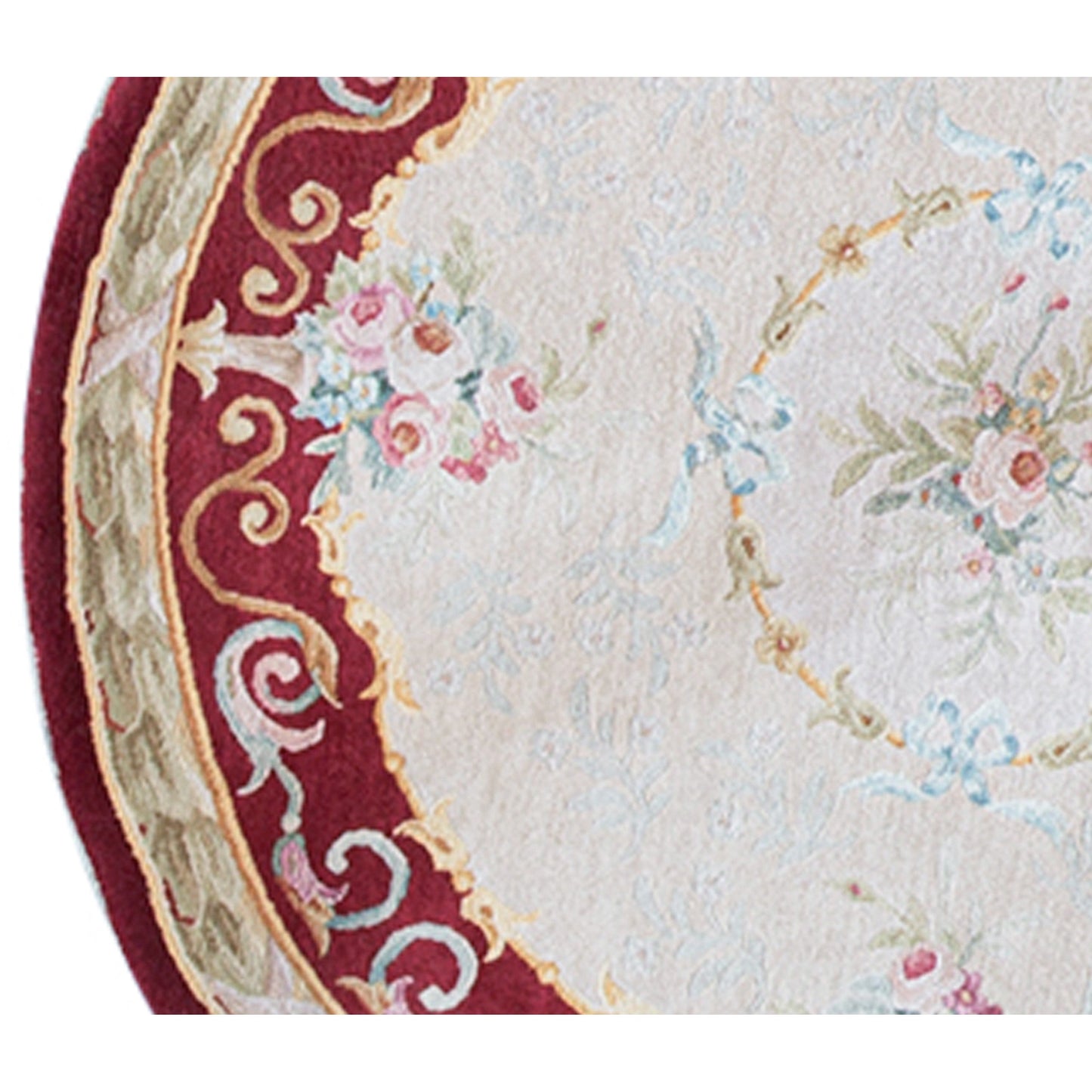 RENAISSANCE SAVONNERIE S-3RS IVORY / RED 5' X 5'