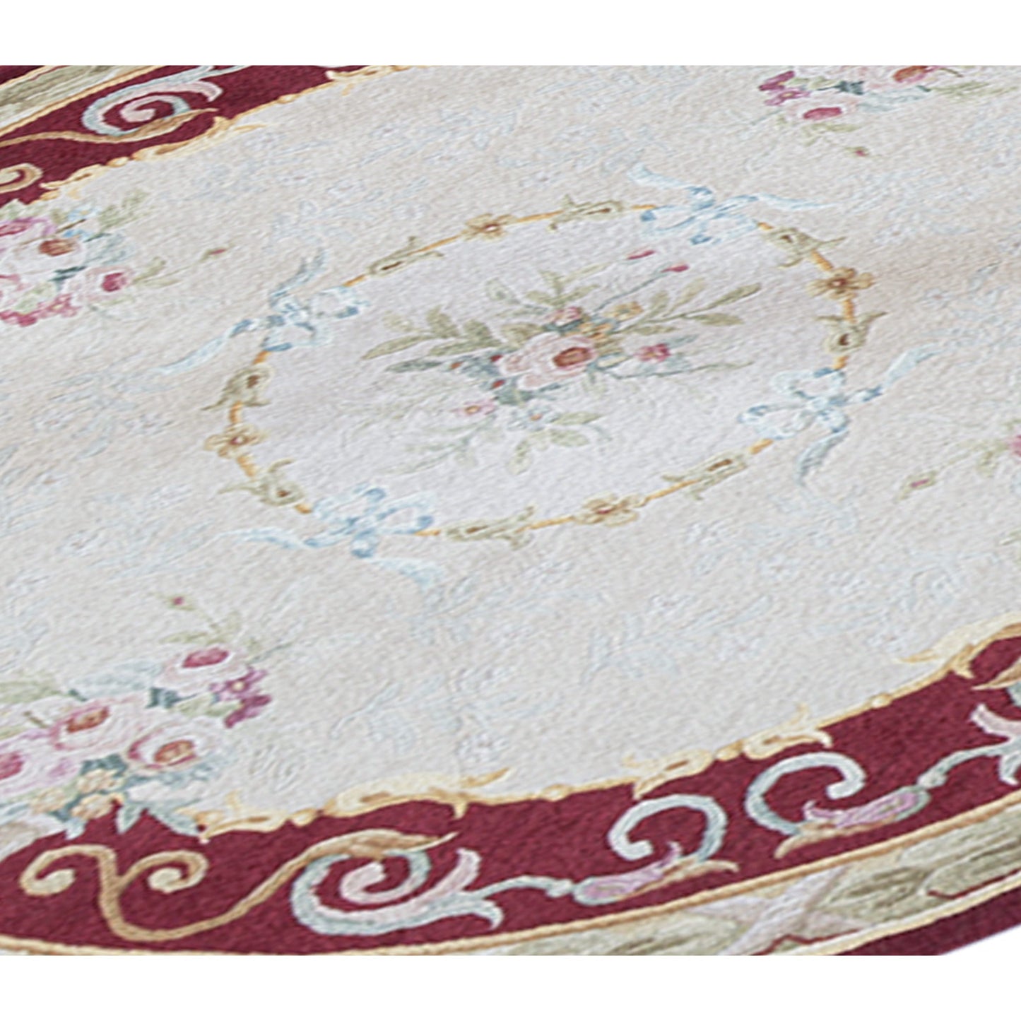 RENAISSANCE SAVONNERIE S-3RS IVORY / RED 5' X 5'