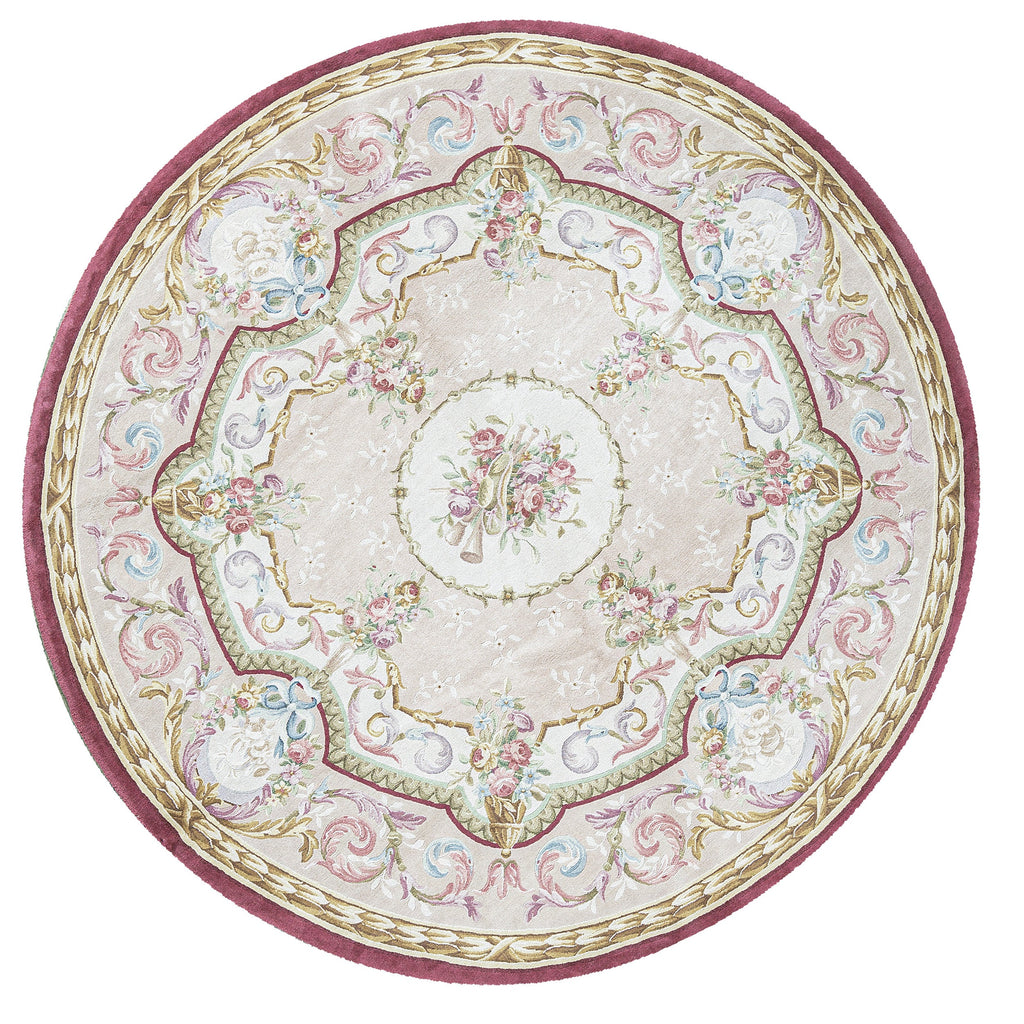RENAISSANCE SAVONNERIE S-3-R PEACH / RED  9' X 9'